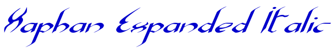 Xaphan Expanded Italic police de caractère